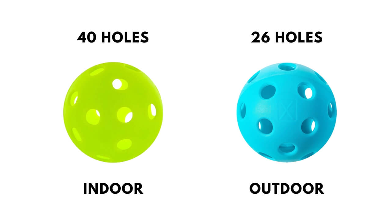Number Of Holes Of Indoor & Outdoor Pickleball Balls, Pickleball Ball Holes